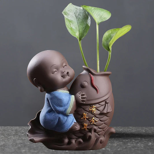 ZenGrow Monk Planter Décor